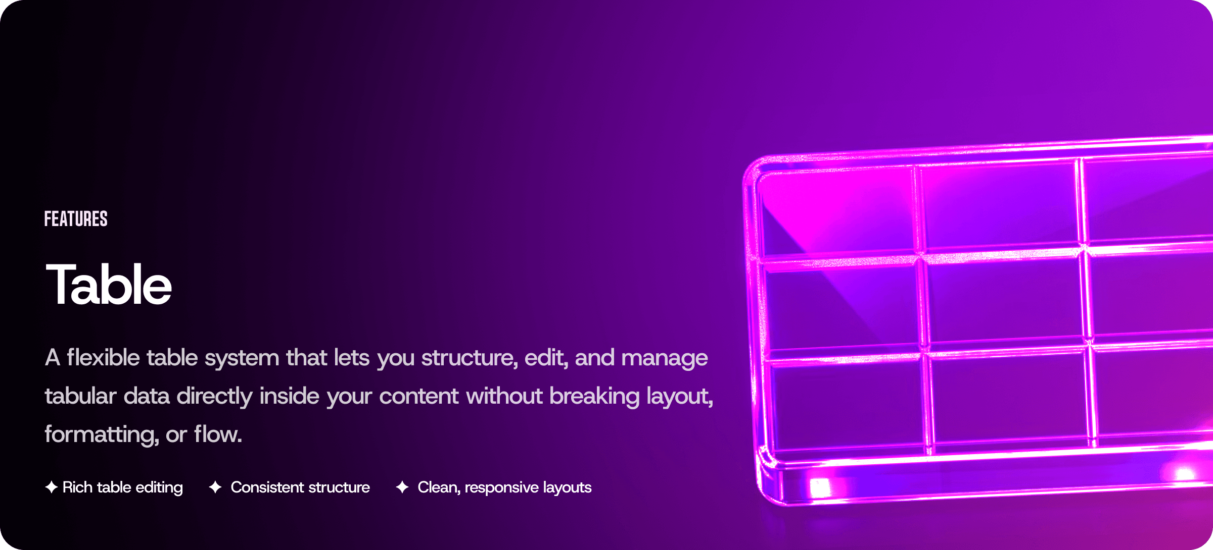 Table: Structure and Manage Data Without Breaking Your Layout