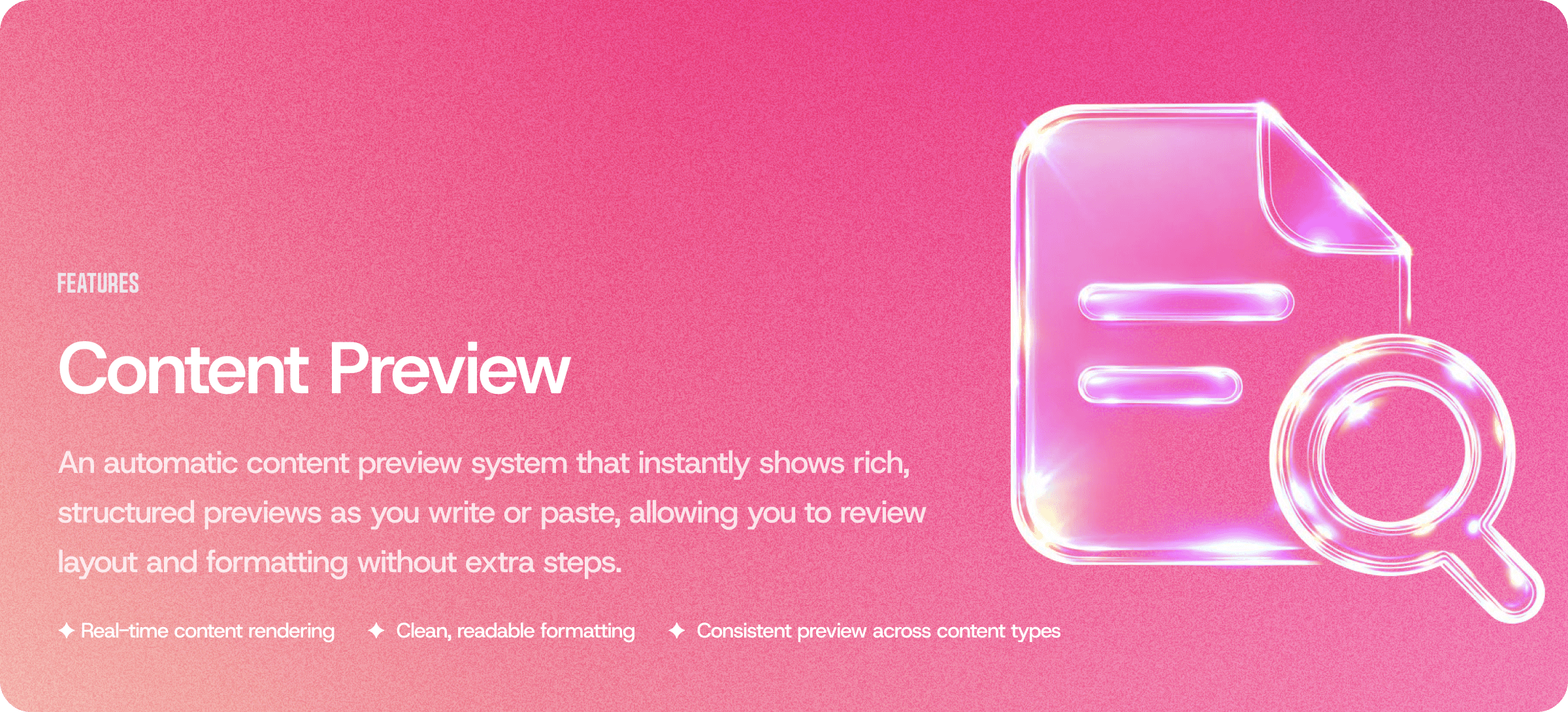 Content Preview: See Rich, Structured Output Instantly as You Write