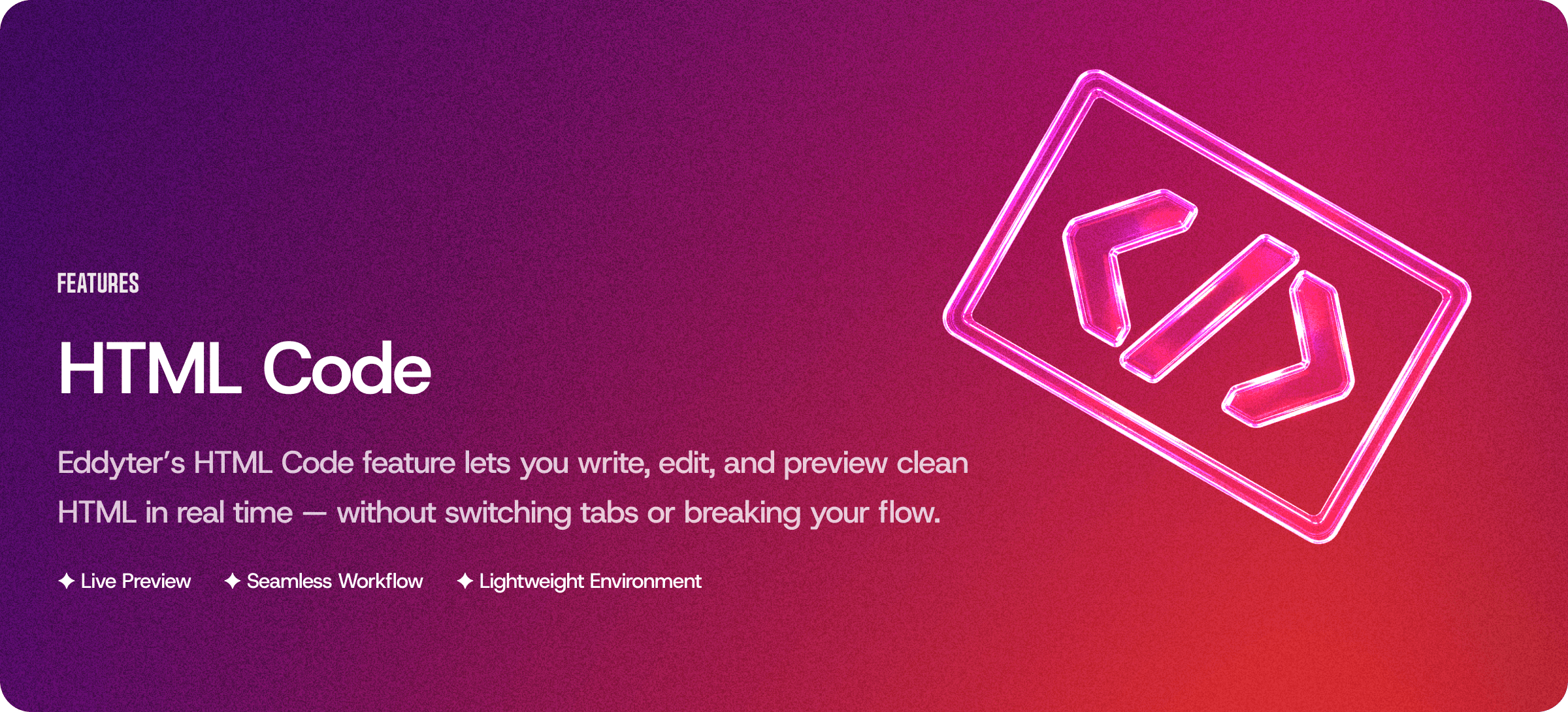 HTML Code Editor with Live Preview | Eddyter | Eddyter